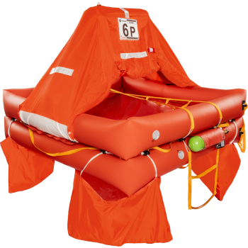 Life Raft Over 12 Miles 6 Person Eurovinil ISO 9650 Suitcase