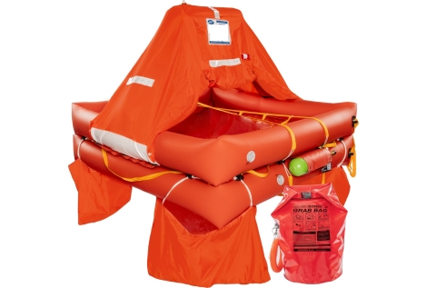 Life Raft Over 12 Mile Eurovinil ISO 9650 + Grab Bag